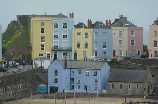 Colourful buildings in Tenby