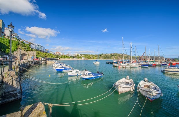 Boats in the beautiful Tenby Harbour