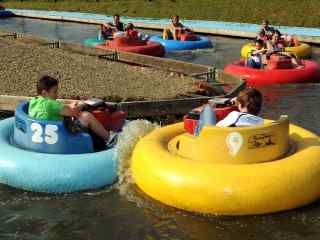 Children playing in boats