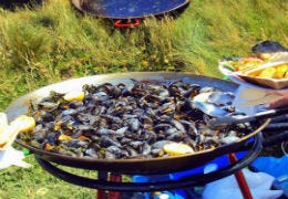 Pembrokeshire mussels cooking