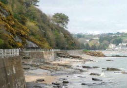 Sea and Sea wall at Saundersfoot